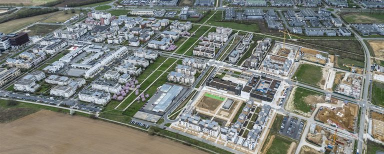 Vue aérienne de lécoquartier de Montévrain - mars 2017
