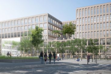 Modélisation du futur immeuble de bureaux Fifteen à la Cité Descartes