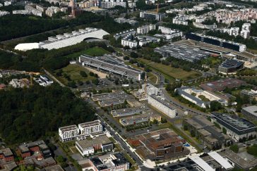 Vue aérienne d'une partie de la Cité Descartes