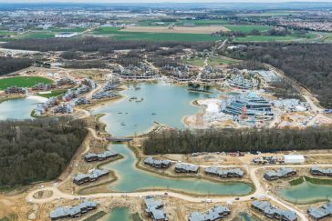 Vue aérienne du chantier de Village Nature Paris (Mars 2017)