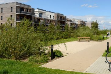 Square situé entre les programmes de logements VG'TAL et les vergers du Bicheret dans l'écoquartier de Montévrain