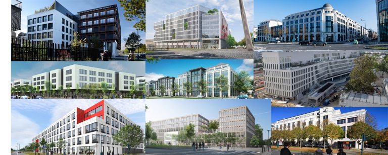 Photographie de neuf bâtiment de bureaux sur Marne-la-Vallée
