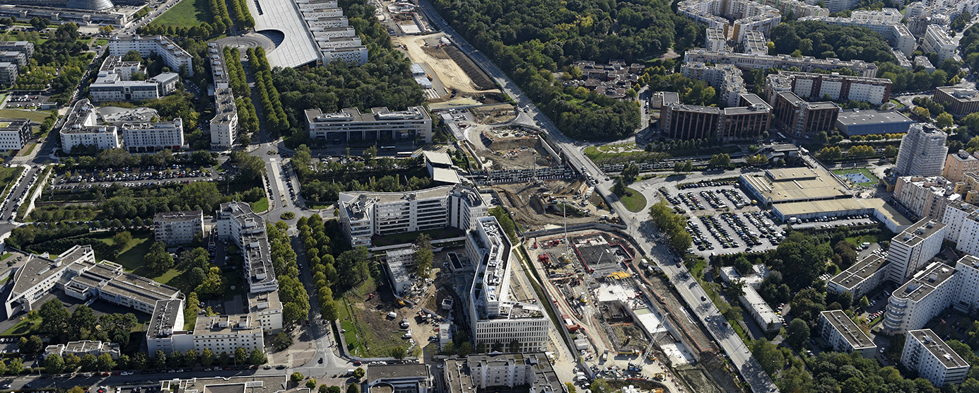 Vue aérienne : Noisy-le-Grand et Champs-sur-Marne (2015)