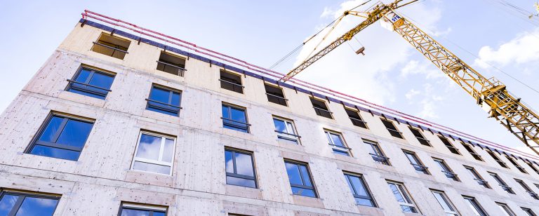 Chantier de la Résidence étudiante Le Luzard II, dans le quartier de La Ferme du Buisson (Octobre 2017)