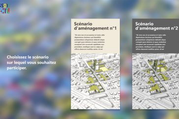 BIM Citoyen, sur le site Ormesson Demain : choisissez le scénario sur lequel vous souhaitez participer (scénario d'aménagement n°1 ou scénario n° 2)