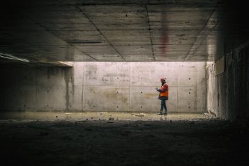 Photographie de pleins pieds du chantier de la gare Noisy-Champs de la ligne 15 sud du Grand Paris Express