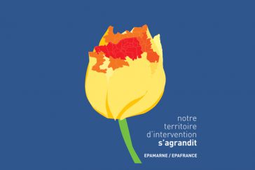 Nouveau périmètre d'intervention EPAMARNE/EPAFRANCE - Logo 2016 : La Tulipe EPAMARNE/EPAFRANCE