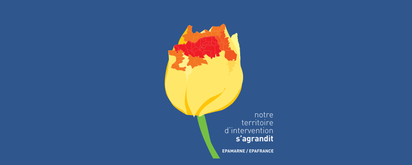 Nouveau périmètre d'intervention EPAMARNE/EPAFRANCE - Logo 2016 : La Tulipe EPAMARNE/EPAFRANCE