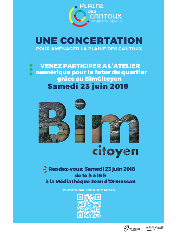 Crédit : ©Ormesson / Epamarne Affiche : Atelier BIM Citoyen à Ormesson