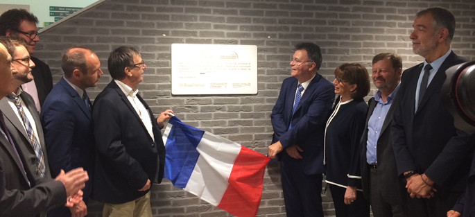 Inauguration de la Maison de l'Entreprise Innovante, le 12 juin 2018, à la Cité Descartes