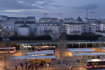 Centre urbain du Val d'Europe : Quartier de la Gare - Abords de la Gare Routière